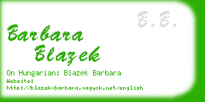 barbara blazek business card